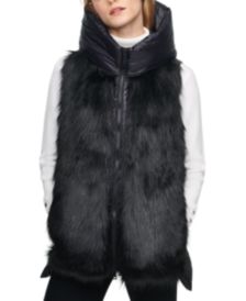 Hooded Faux-Fur Puffer Vest