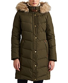 Women's Petite Hooded Down Coat, Created for Macy's