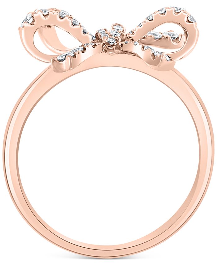 EFFY Collection EFFY® Diamond Bow Ring (3/8 ct. t.w.) in 14k Rose Gold ...