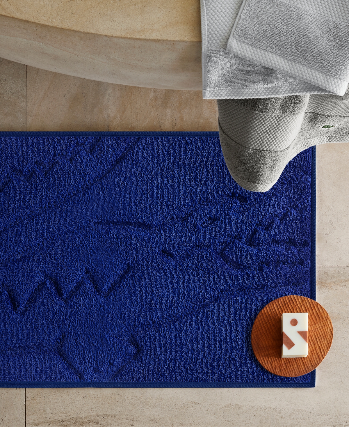 Lacoste Home Heritage Anti-Microbial Bath Rug,