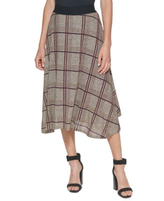 Calvin Klein - Plaid A-Line Skirt