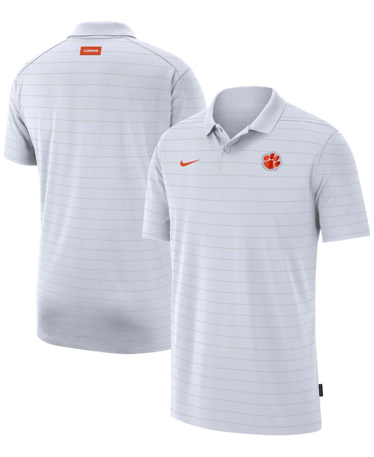 Men's White Clemson Tigers 2021 Early Season Victory Coaches Performance Polo