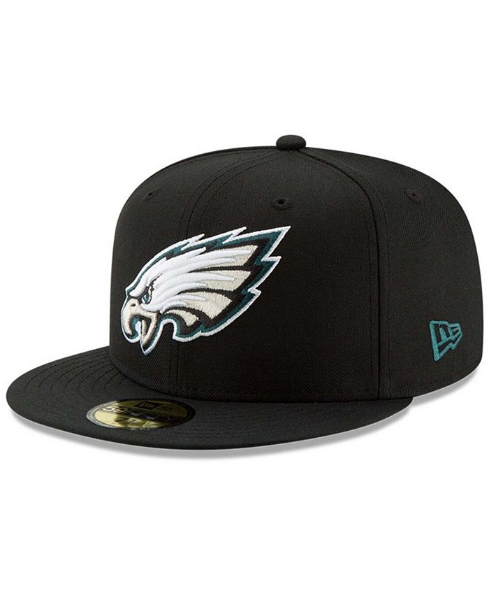 New Era Men's Black Philadelphia Eagles Omaha 59FIFTY Fitted Hat - Macy's