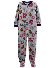 Little & Big Boys Sports-Print Fleece Pajamas