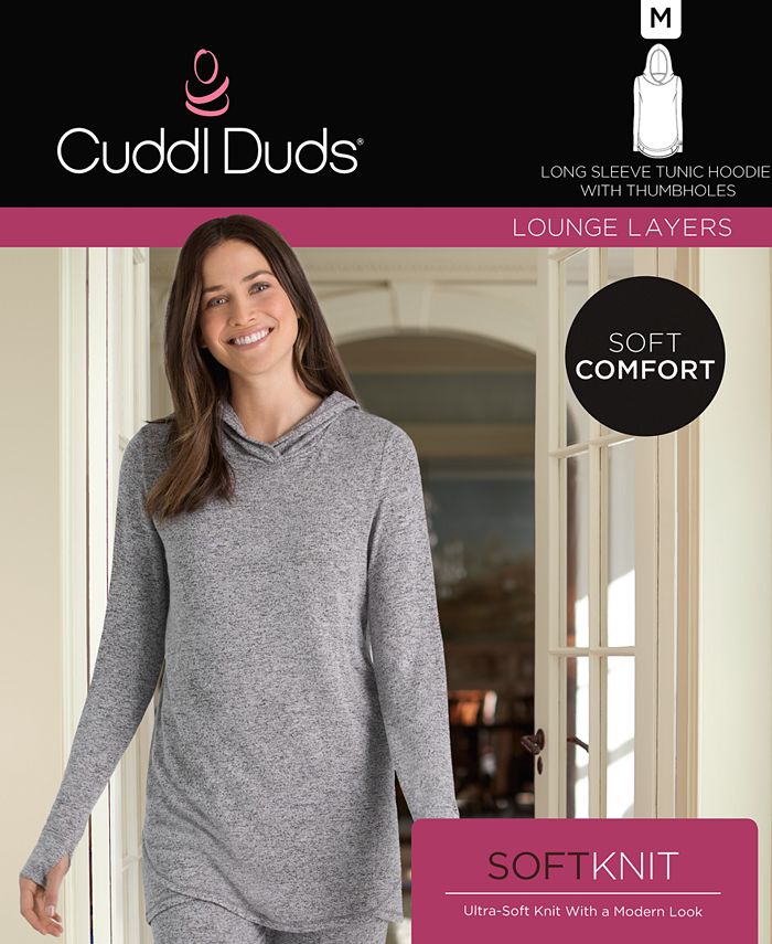 Cuddl Duds Plus Size Soft Knit Tunic Hoodie Macy's
