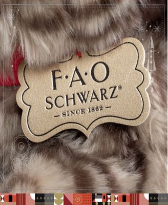 FAO Schwarz Toy Plush Realistic Tabby Cat