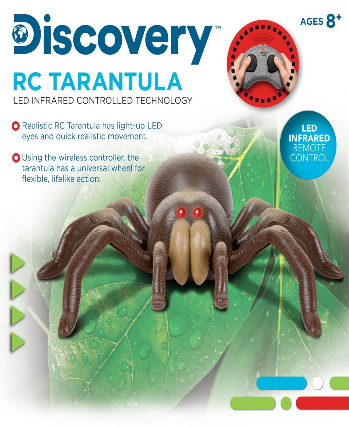 Discovery Remote Control Moving Tarantula Spider Toy In Brown