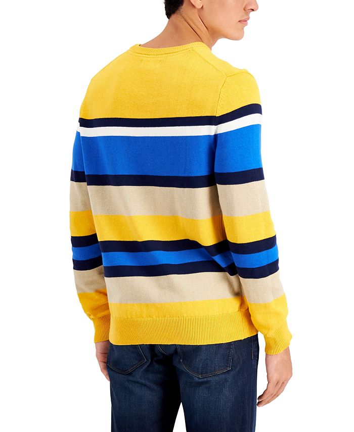 Club Room RegularFit Colorblocked Stripe Sweater, Created for Macy's