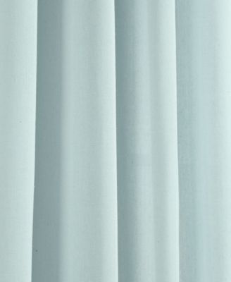 Lush Decor Faux Linen Grommet Window Curtain Panel Pair 52"W x 84"L Blue - Linen Curtains For Bedroom - Blue Curtains For Living Room
