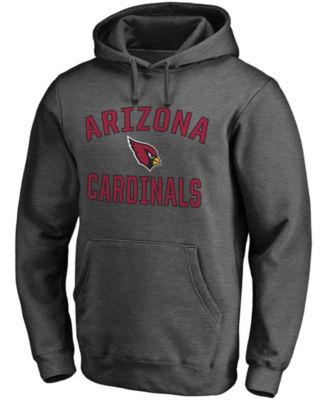 Men's Heathered Charcoal Arizona Cardinals Victory Arch Team Pullover Hoodie