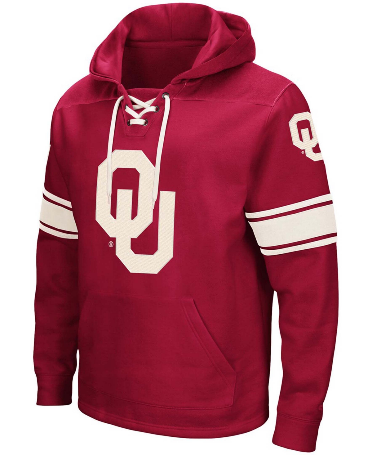 Shop Colosseum Men's Crimson Oklahoma Sooners 2.0 Lace-up Pullover Hoodie