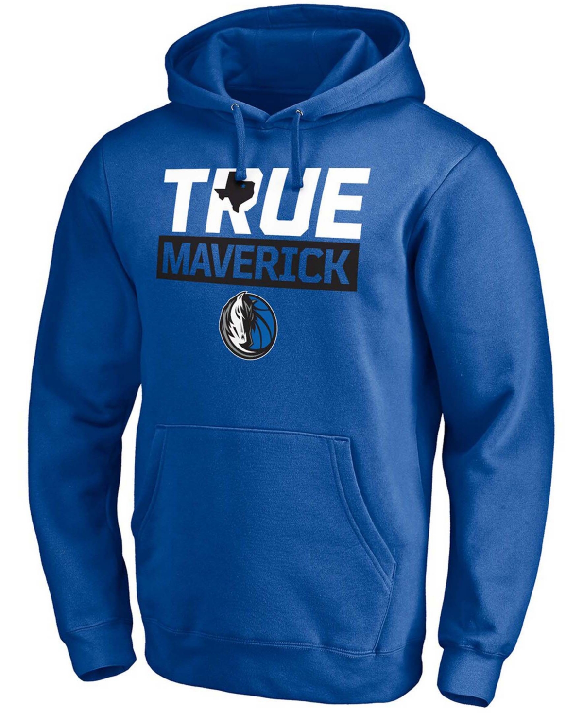 Fanatics Branded Blue Dallas Mavericks Post Up Hometown Collection Fitted Pullover Hoodie In Blue