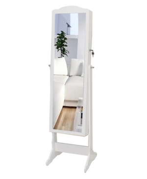 Jgw Furniture Mirrored Jewelry Armoire In White ModeSens