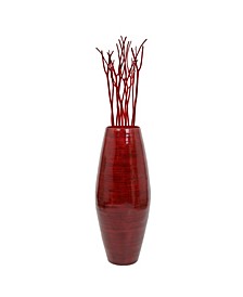 27.5" Bamboo Cylinder Floor Vase