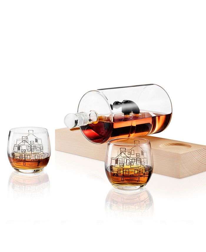 JoyJolt Hammer Whiskey Decanter Set Macy's
