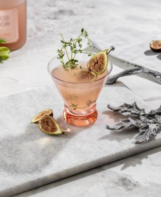 Hue Colored Stemless Martini Glasses, Set of 6