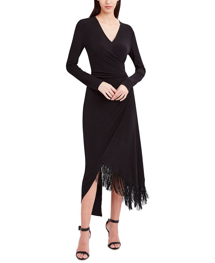 Bcbg midi faux wrap clearance dress