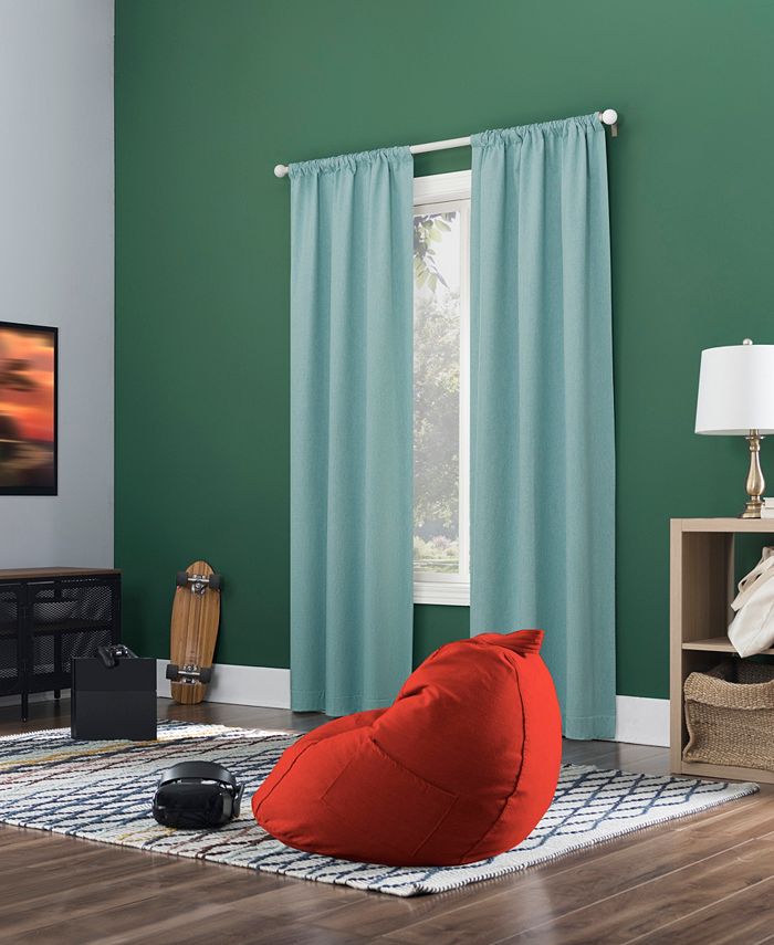 Sun Zero CLOSEOUT! Jules Blackout Rod Pocket Curtain Panel, 84" x 40