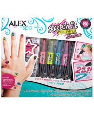 Alex Spa Sketch It Nail Pens Salon Girls Fashion Activity Toy