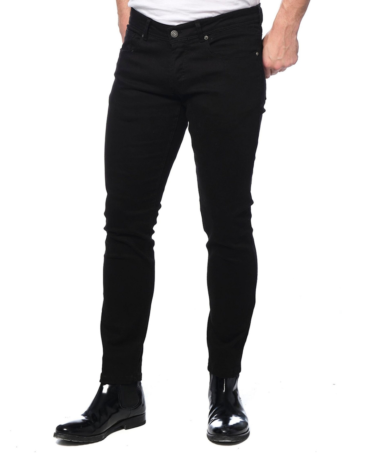 Men's Modern Slim-Fit Stretchy Jeans - Black