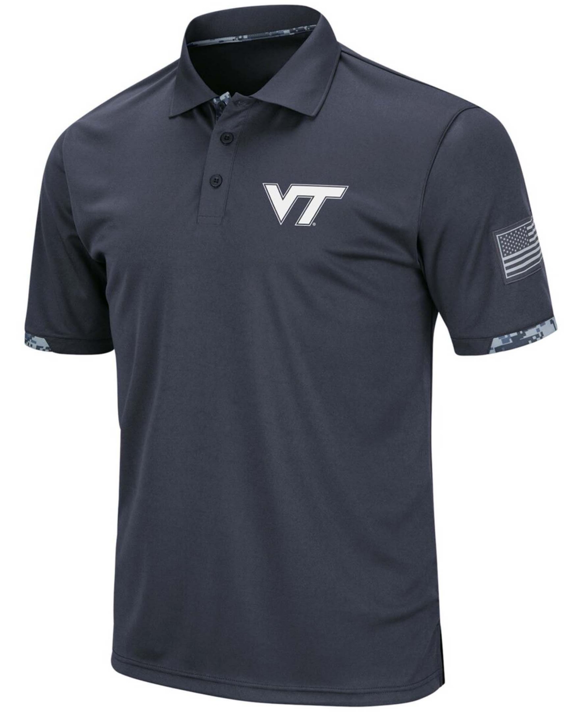 Shop Colosseum Men's Charcoal Virginia Tech Hokies Oht Military-inspired Appreciation Digital Camo Polo Shirt