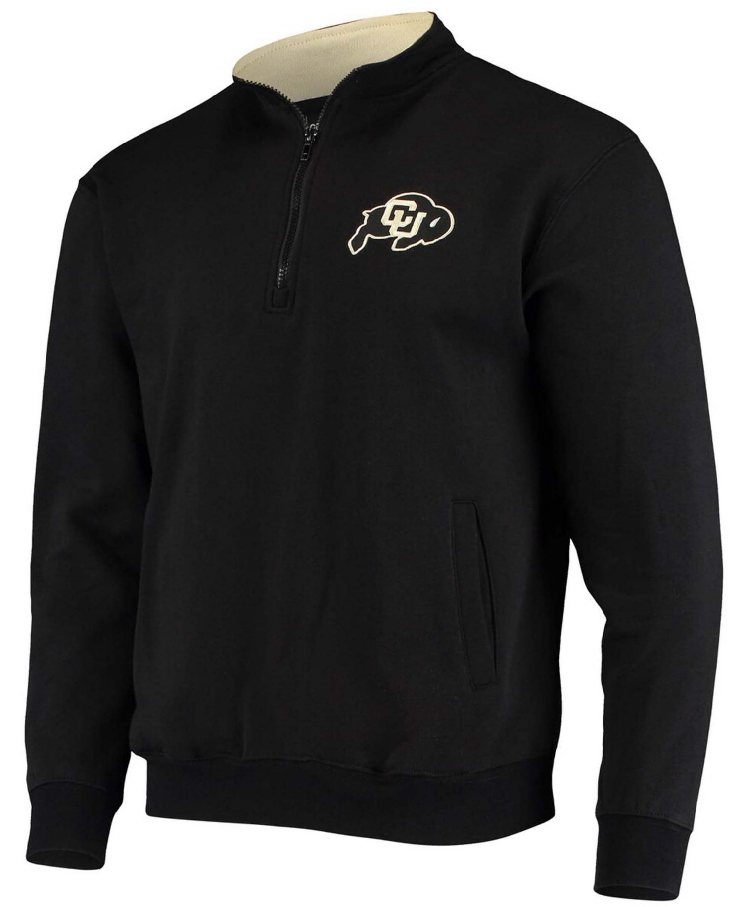 Men's Black Colorado Buffaloes Tortugas Logo Quarter-Zip Jacket