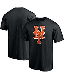 Men's Black New York Mets Official Logo T-shirt