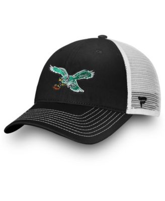 Fanatics Black And White Philadelphia Eagles Fundamental Trucker Snapback  Hat for Men