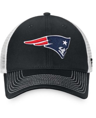 Fanatics Men's Black, White New England Patriots Fundamental Trucker Snapback Hat