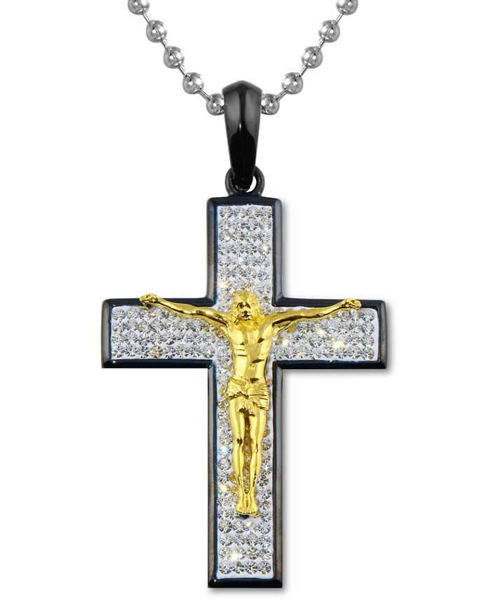 Macy s Men s Crystal Crucifix 22