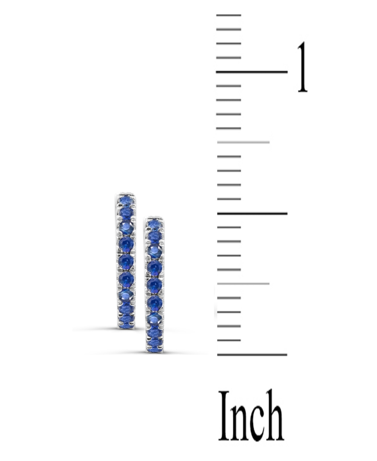 Lab-Grown Sapphire (1/2 ct. t.w.) & White Sapphire (1/4 ct. t.w.) Reversible Hoop Earrings