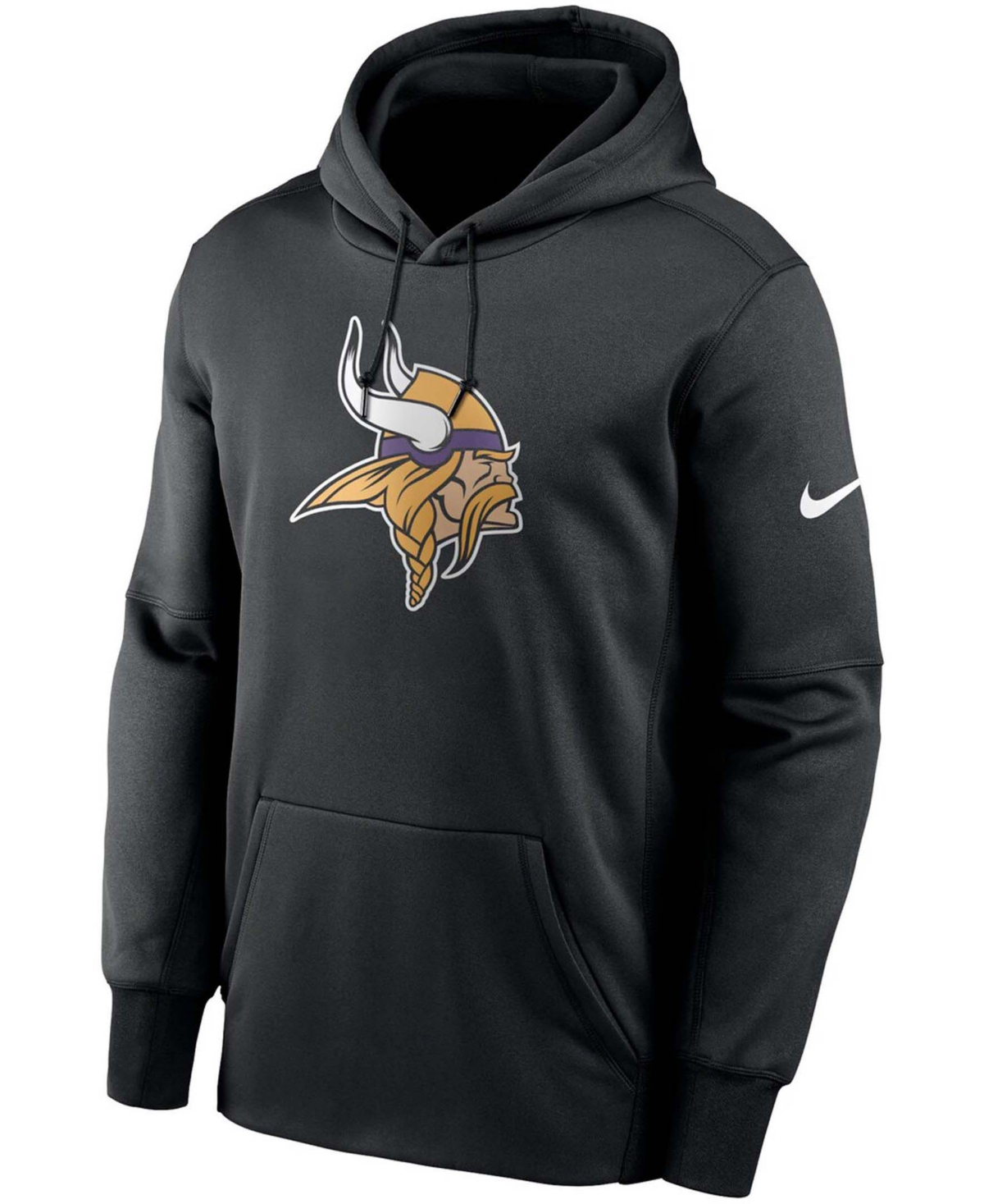 Men'sMinnesota Vikings Fan Gear Primary Logo Performance Pullover Hoodie - Black