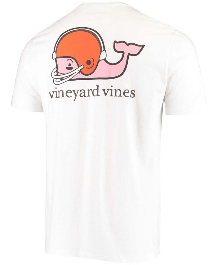 Vineyard Vines Men's White Cleveland Browns Team Whale Helmet T-shirt ...