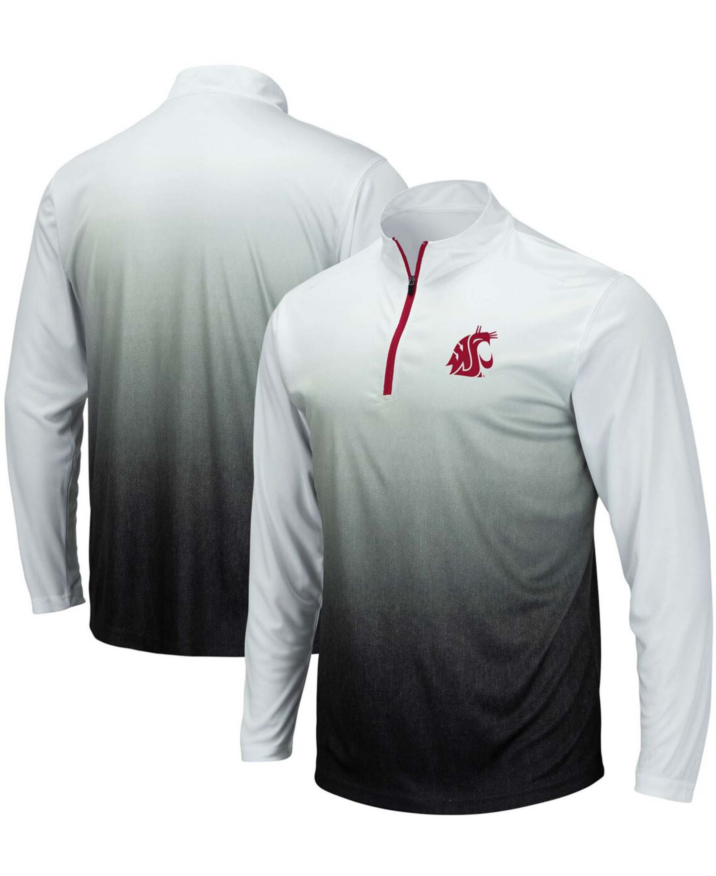 Мужская куртка Colosseum Gray Washington State Cougars Magic Team Logo Quarter-Zip — фото 1