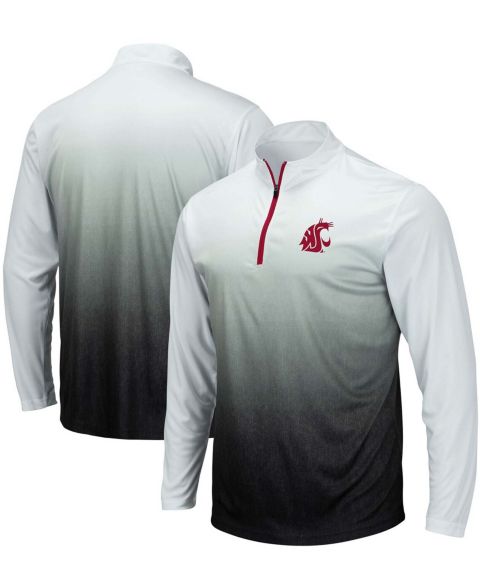 Мужская куртка Colosseum Gray Washington State Cougars Magic Team Logo Quarter-Zip
