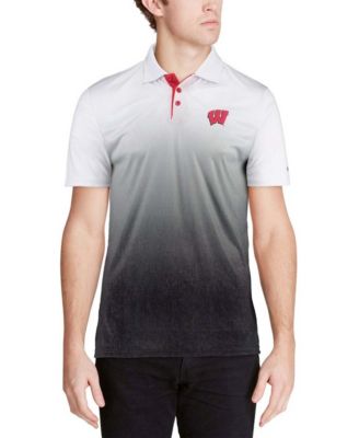 Men's Heather Gray Wisconsin Badgers Magic Team Logo Polo Shirt