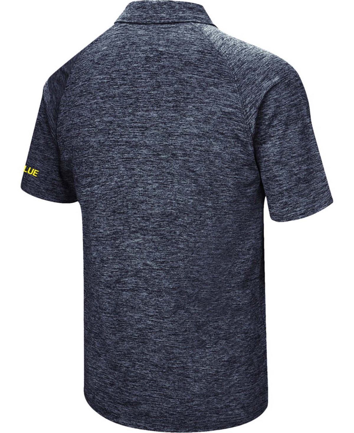 Men's Heather Navy Michigan Wolverines Down Swing Polo Shirt