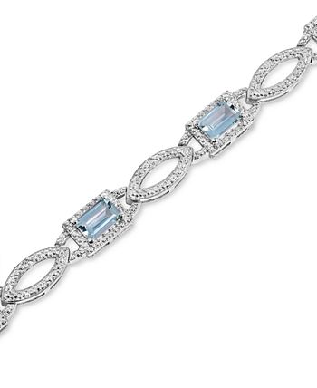 Macy s Aquamarine 3 1 3 ct. t.w. Diamond 1 20 ct. t.w. Open