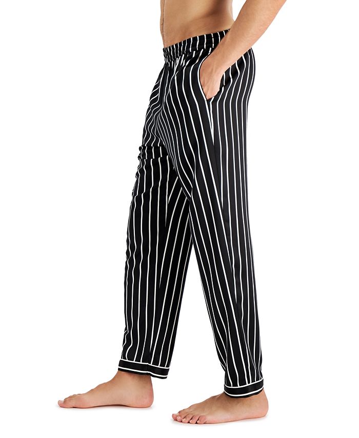 INC International Concepts Men's Stripe Satin Pajama Pants, Created for