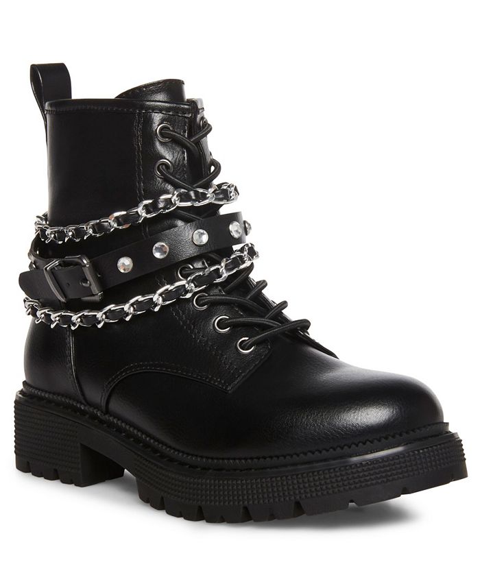 Steve madden discount spiked combat boots