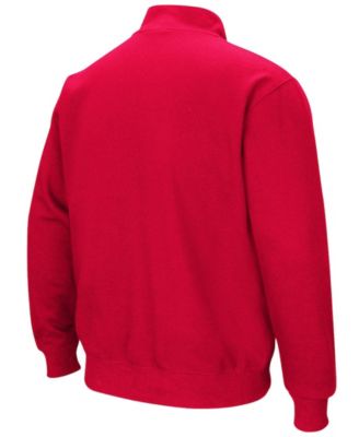 Men's Scarlet Ohio State Buckeyes Tortugas Team Logo Quarter-Zip Jacket