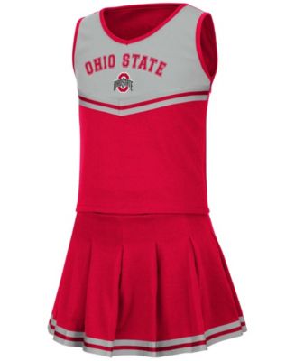 Big Girls Scarlet Ohio State Buckeyes Pinky Cheerleader Set - Macy's