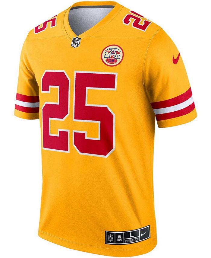 Nike Men's Clyde Edwards-Helaire Yellow Kansas City Chiefs Inverted ...