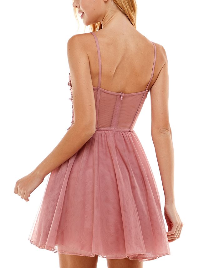 City Studios Juniors' Appliquéd Corset Dress Macy's