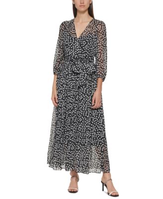 Calvin Klein - Dot-Print Maxi Dress