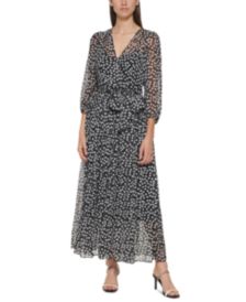 Dot-Print Maxi Dress