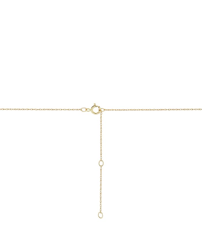 Macy's - Diamond Curved Cross Pendant Necklace (1/4 ct. t.w.) in 10k Gold, 16" + 2" extender