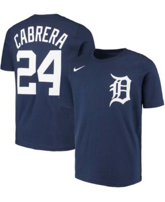 Nike Kids' Youth Miguel Cabrera Navy Detroit Tigers Player Name & Number T- shirt