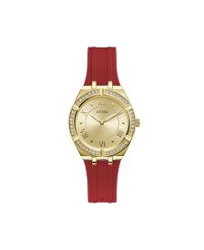 Women's Red Silicone Strap Watch 36mm