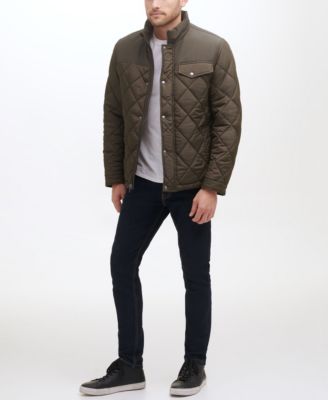 cole haan mixed media quilted jacket